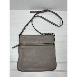 Taupe Kate Spade handbag purse chain/leather zipper closure pockets cobble hill